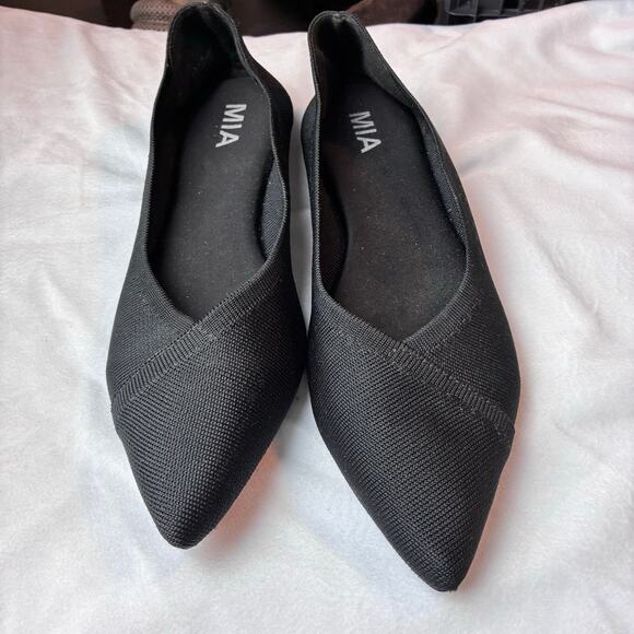 Mia Knit Flats Women's 8.5 Comfort Stretch Pointed Toe Office Casual Versatile - Picture 8 of 11